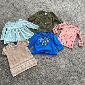 5 piece baby girl tops